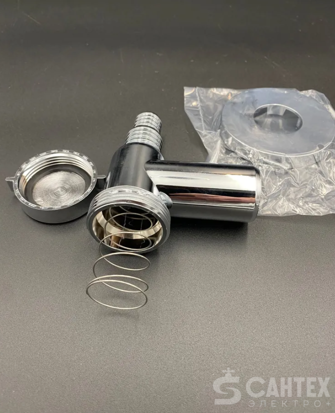 Сифон для стиральной и посудомоечной машины 32 мм хром VALFEX, арт.VF.230.N.032 Сифон для стиральной и посудомоечной машины 32 мм хром VALFEX, арт.VF.230.N.032