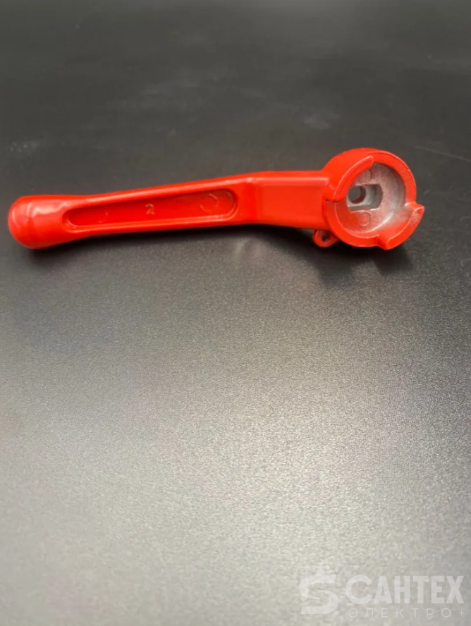 Ручка-рычаг 1";11/4" (посадочное гнездо как на фото) для шарового крана под пломбу (красная) VALFEX, арт.VF.RR3W.25.32.59 Ручка-рычаг 1";11/4" (посадочное гнездо как на фото) для шарового крана под пломбу (красная) VALFEX, арт.VF.RR3W.25.32.59