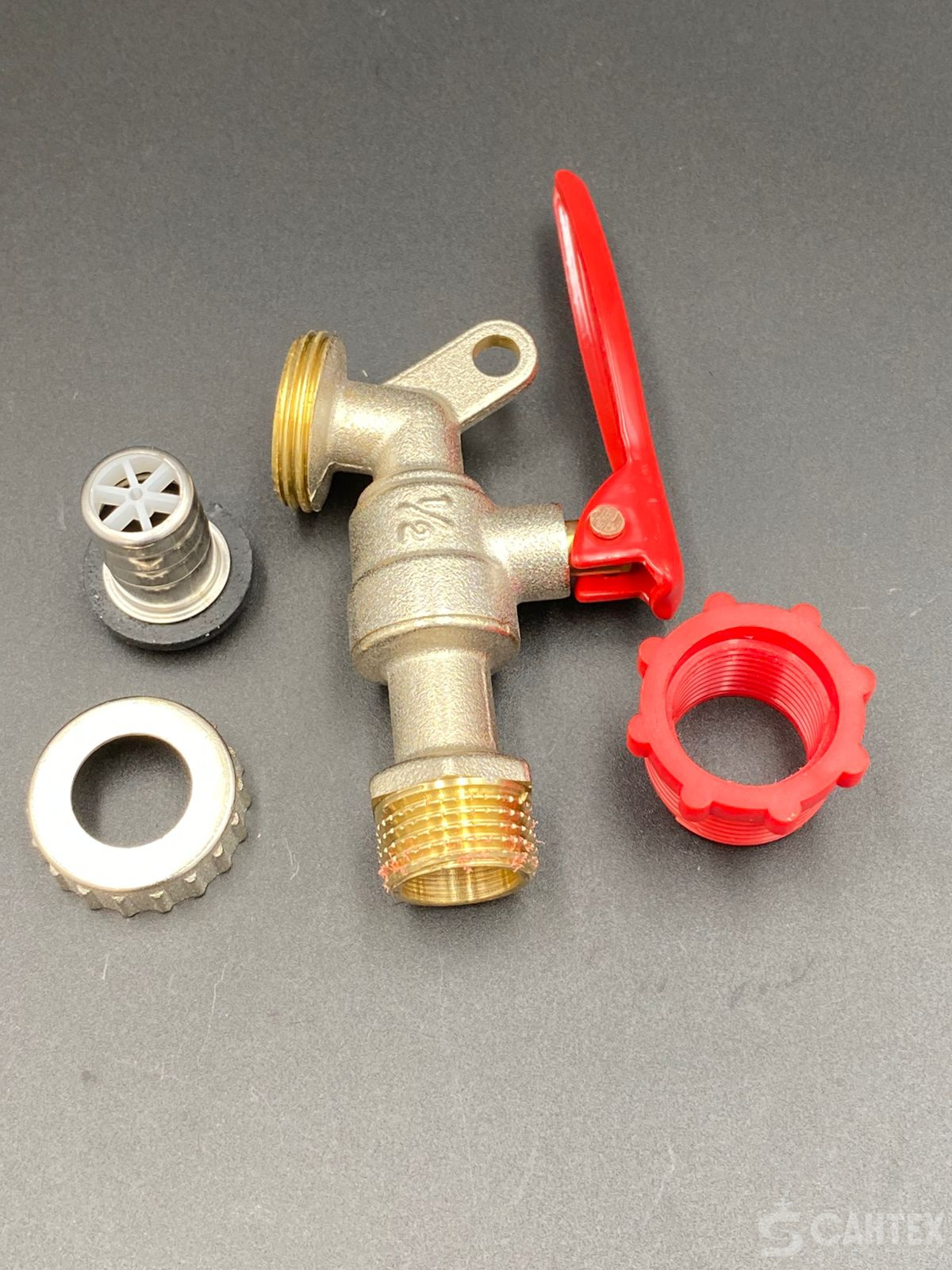 Кран шаровой водоразборный для шланга с замком 1/2" НР TIM арт.BV219-02N