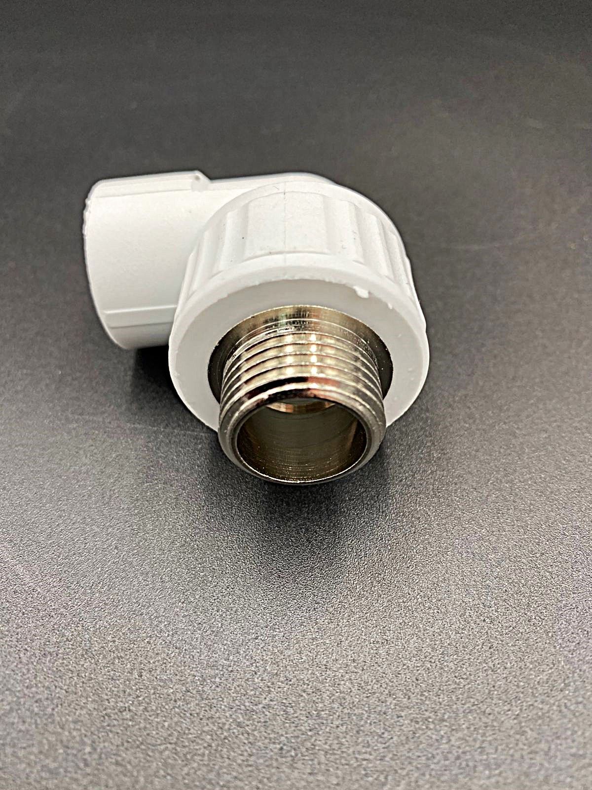 Угольник комбинированный полипропиленовый 20 мм х 1/2" НР, VALFEX, арт.10126020