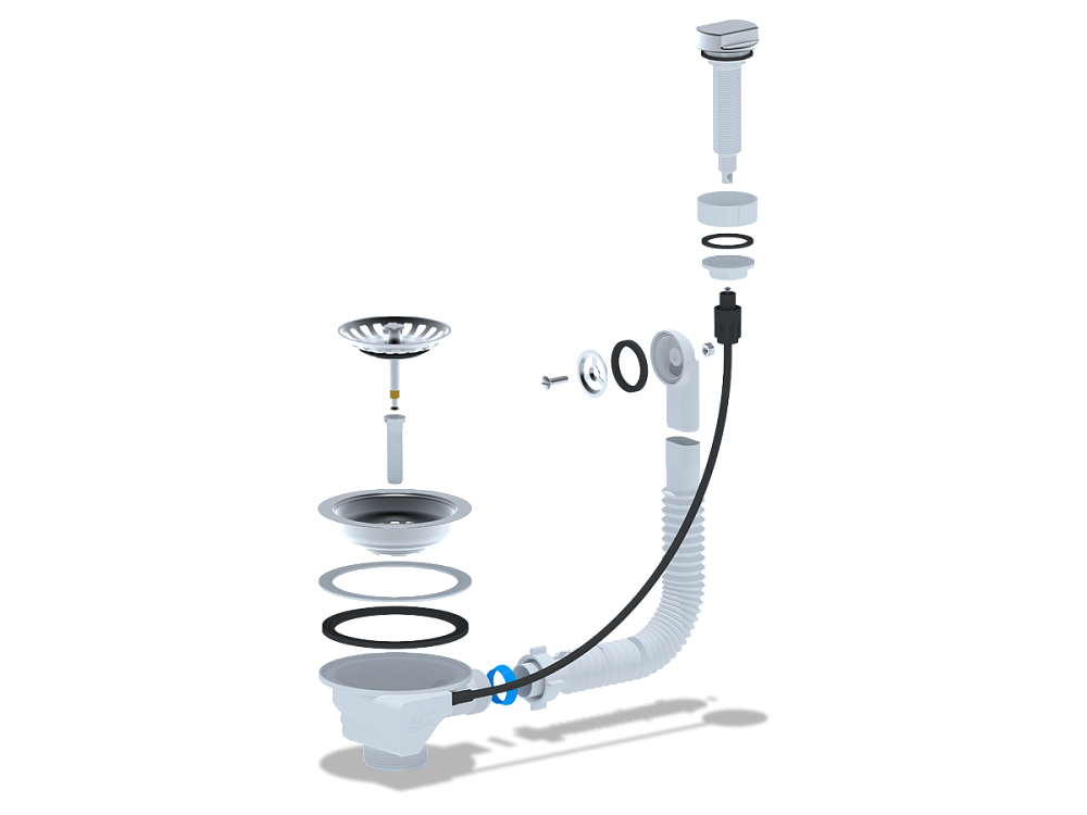 Перелив полуавтомат для мойки АНИ Пласт NM320SL с круглым вертикальным корпусом 3 1/2 дюйма