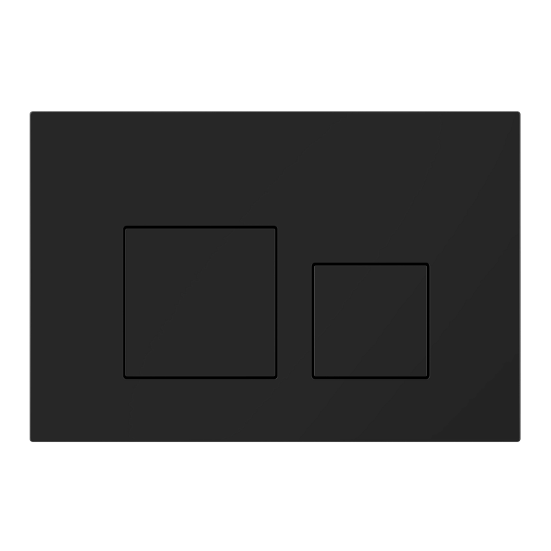 Клавиша смыва для скрытой инсталляции унитаза, АНИ Пласт, квадратная, черная матовая, WP1633