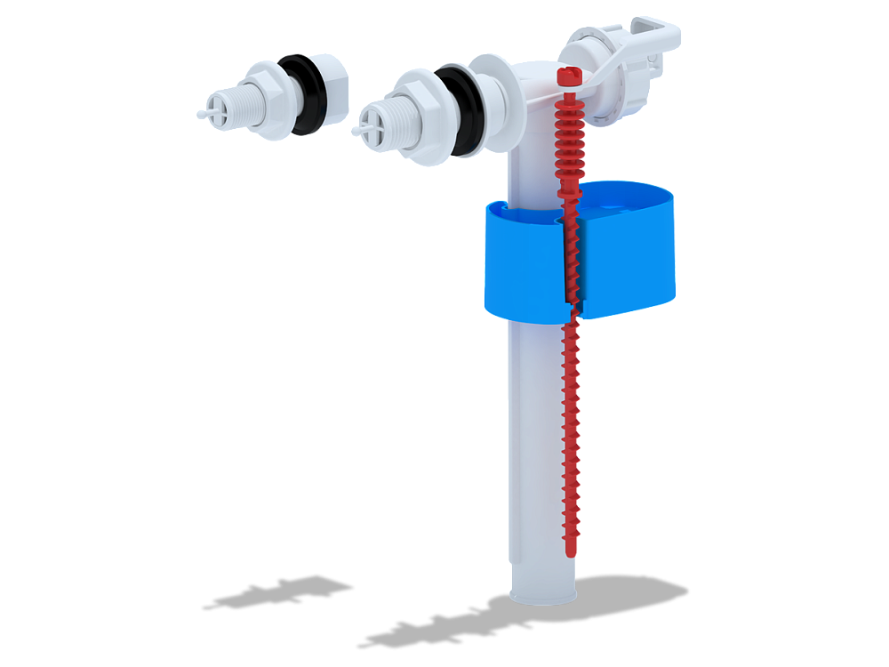 Арматура боковая АНИ Пласт WC5063 штуцер пластик 1/2 и 3/8 дюйма