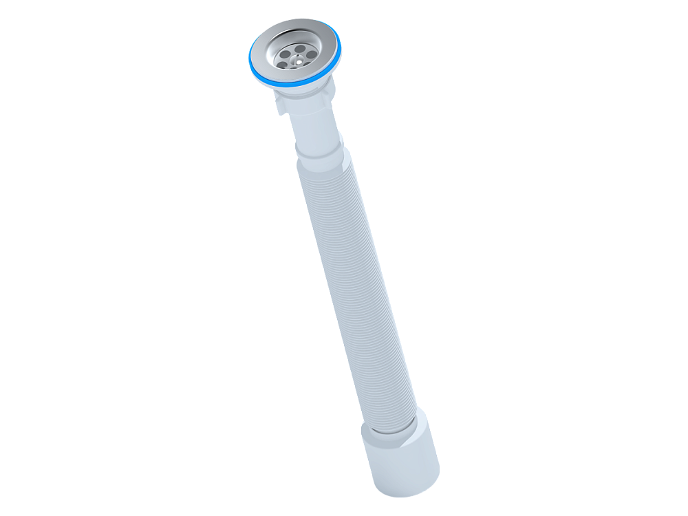 Сифон для мойки АНИ Пласт G215 1 1/4 дюйма 50 мм гофрированный 520-1350 мм