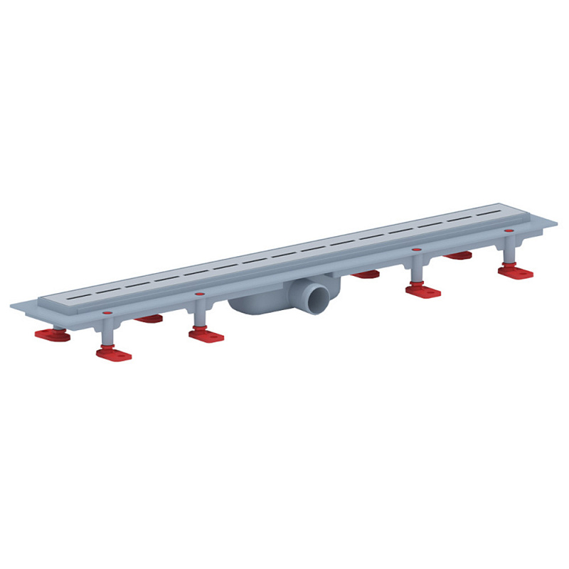 Трап линейный пластиковый АНИ Пласт TLQ1575M DN40 с сухим затвором и матовой решёткой Киль 750х62 мм