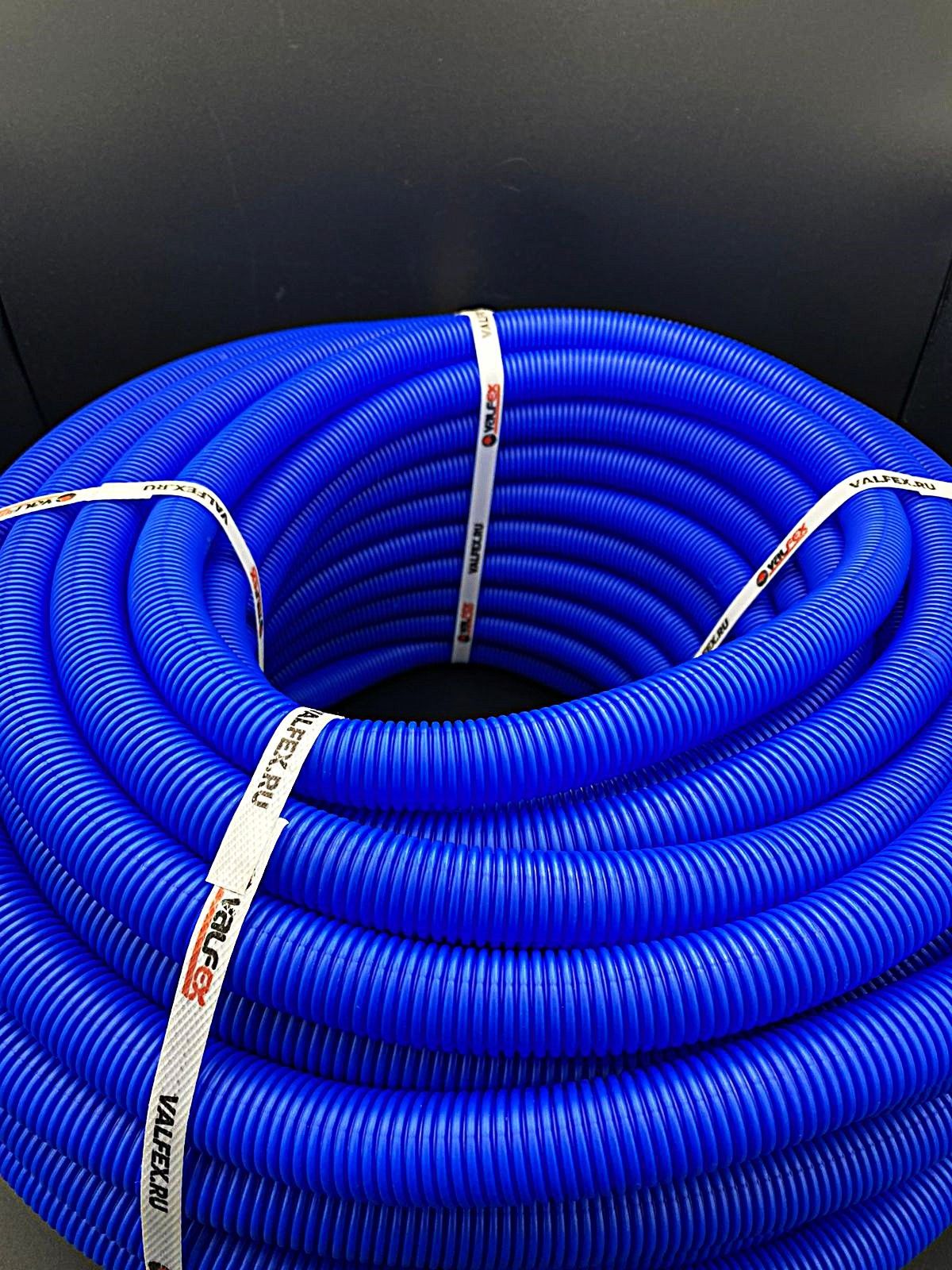 Труба гофрированная 25х20,4 мм VALFEX, (50м), синяя, арт.14524162