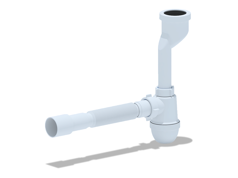 Сифон для писсуара АНИ Пласт U0115 40 мм с гибкой трубой 40х40/50 мм