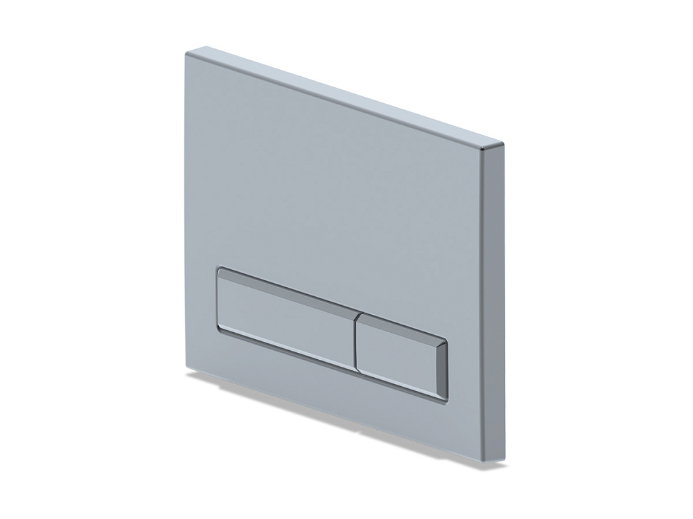 Клавиша смыва для скрытой инсталляции унитаза, АНИ Пласт, прямоугольная, матовый хром, WP1411