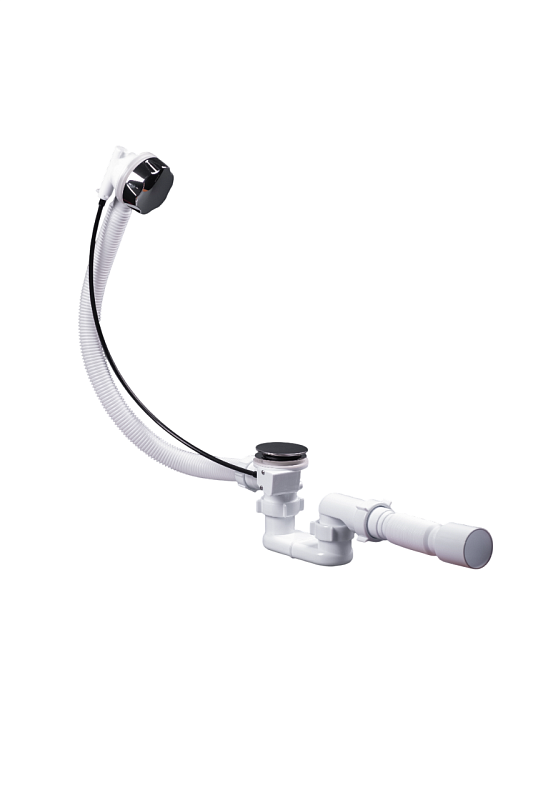 Перелив полуавтомат с плоским сифоном АНИ Пласт EM701 580 мм с гибкой трубой 40х50 мм