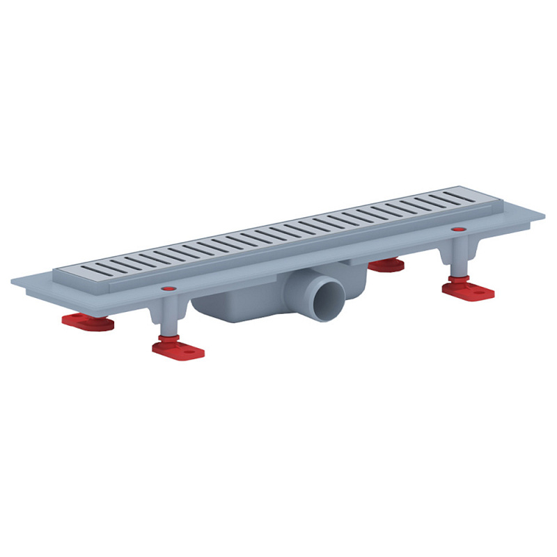 Трап линейный пластиковый АНИ Пласт TLQ1445M DN40 с сухим затвором и матовой решёткой Бимс 450х62 мм