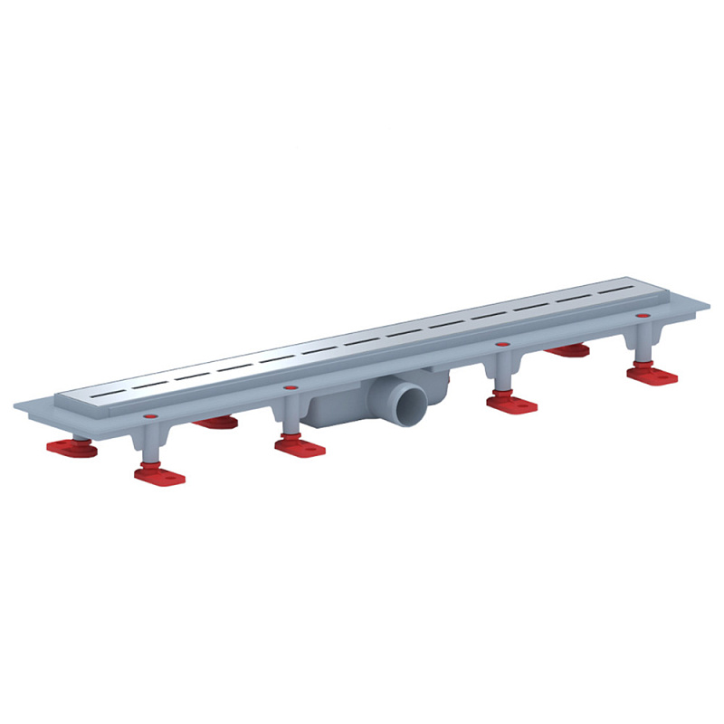 Трап линейный пластиковый АНИ Пласт TLQ1565G DN40 с сухим затвором и глянцевой решёткой Киль 650х62 мм