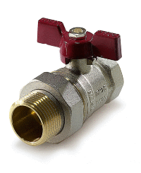 Кран шаровой с полусгоном облегчённый с никелированным покрытием 3/4" BV200-3N