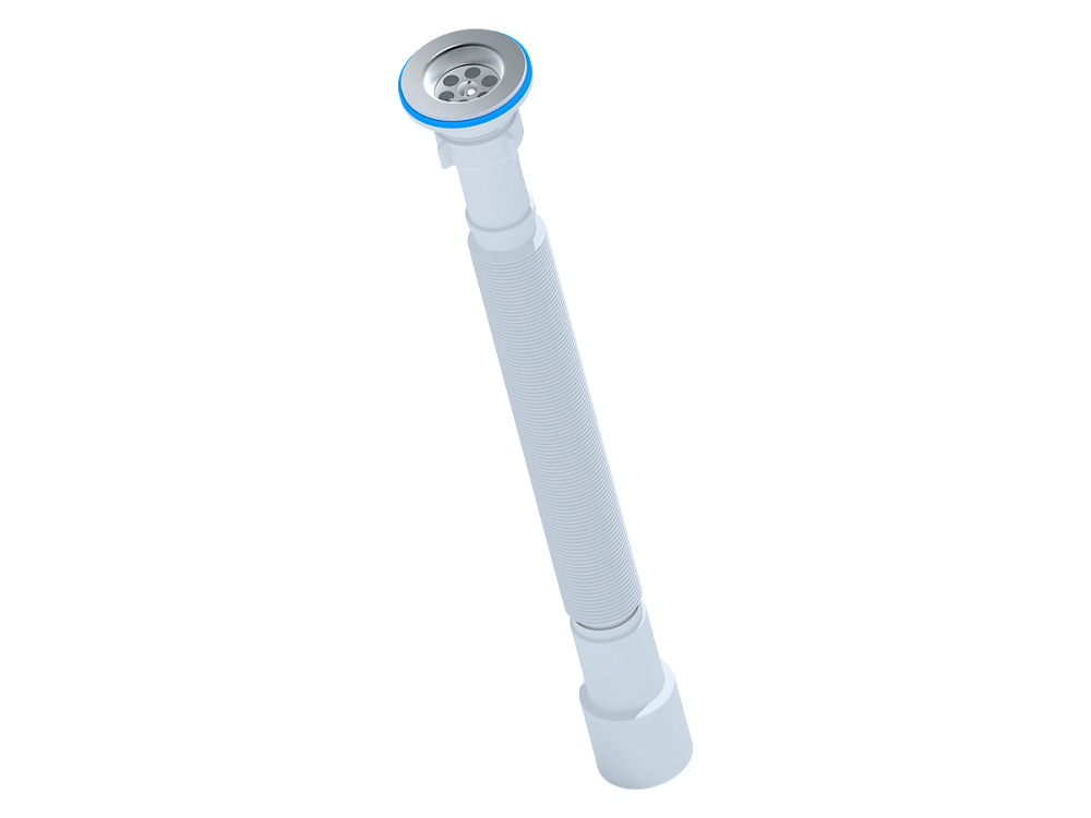 Сифон для мойки АНИ Пласт G216 1 1/4 дюйма 40/50 мм гофрированный 566-1391 мм