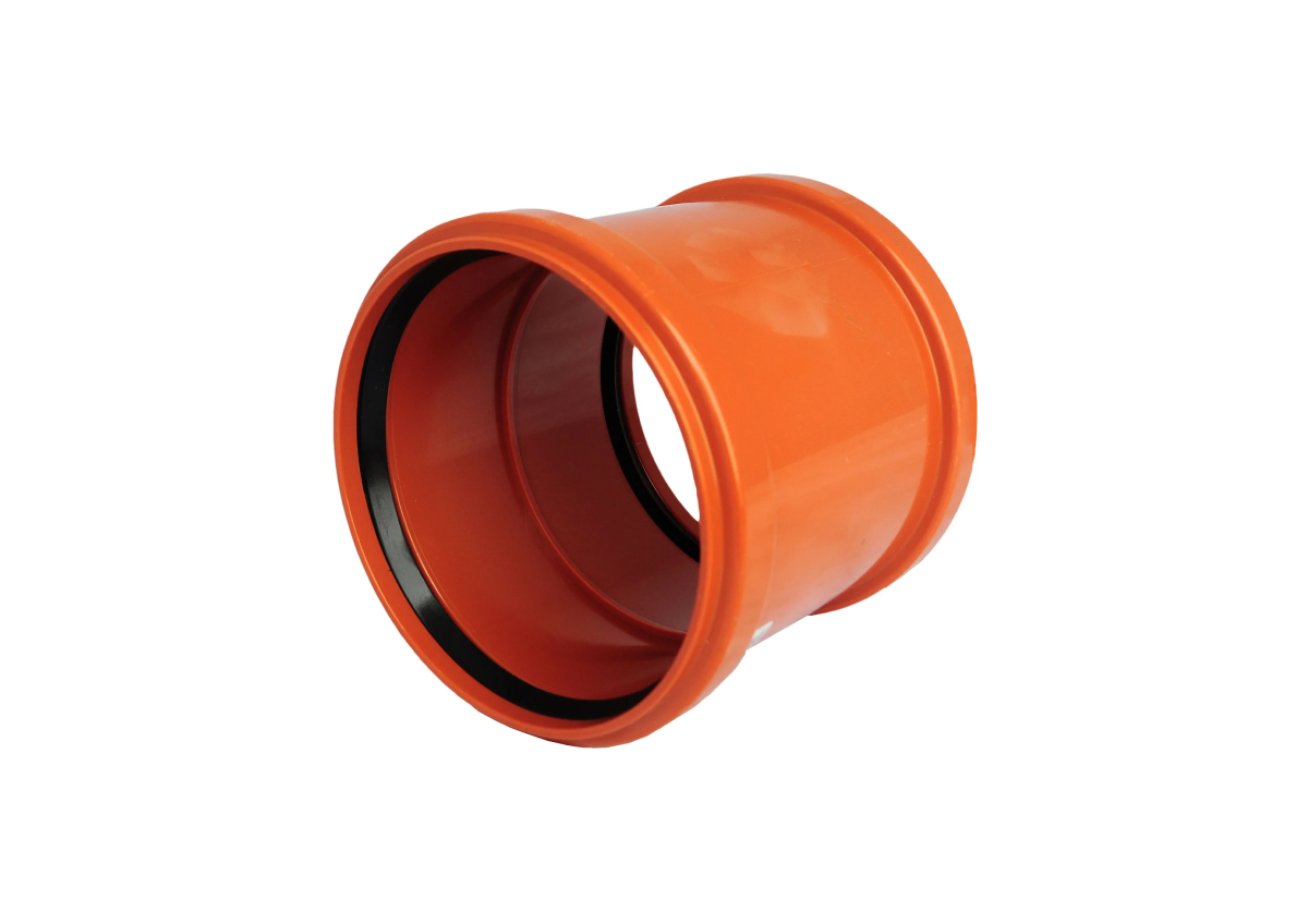 Муфта двухраструбная с перегородкой для наружной канализации (соединительная)