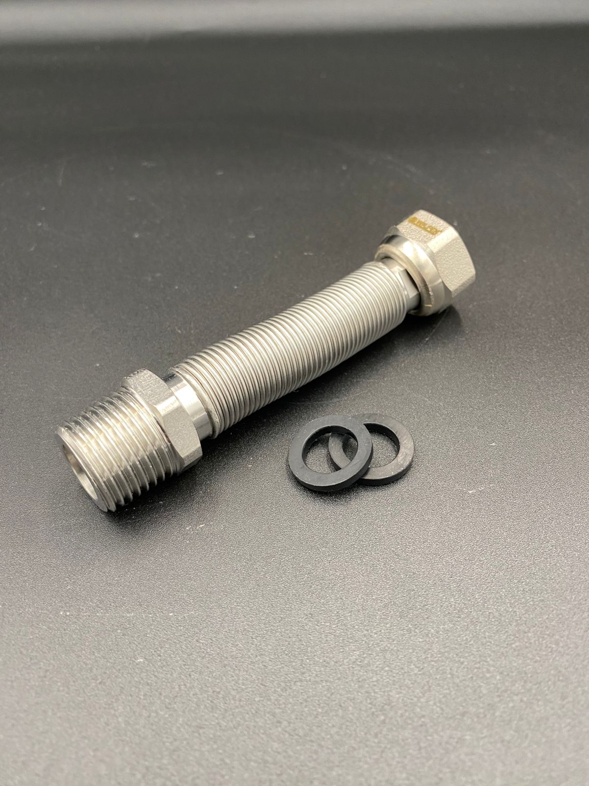 Подводка редукционная из нерж. стали (100-195 мм) сильфонного типа 1/2" г/ш VALFEX, арт.VF.RS.GS.012.0100.0195