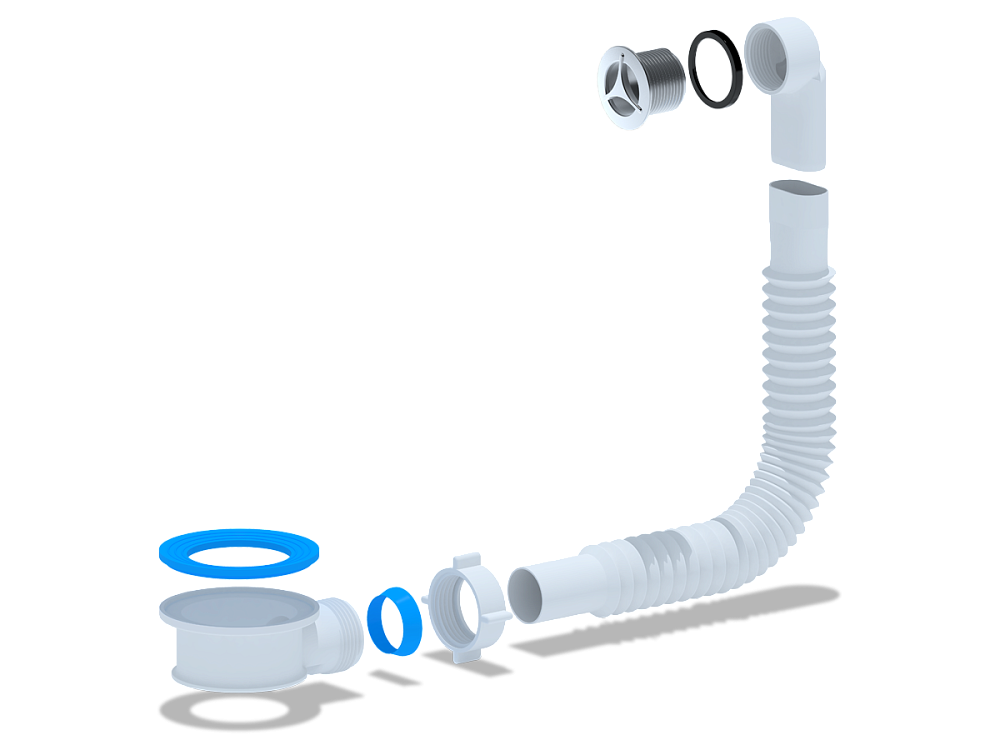 Адаптерное кольцо АНИ Пласт N420SR2 с круглым вертикальным переливом 27 мм