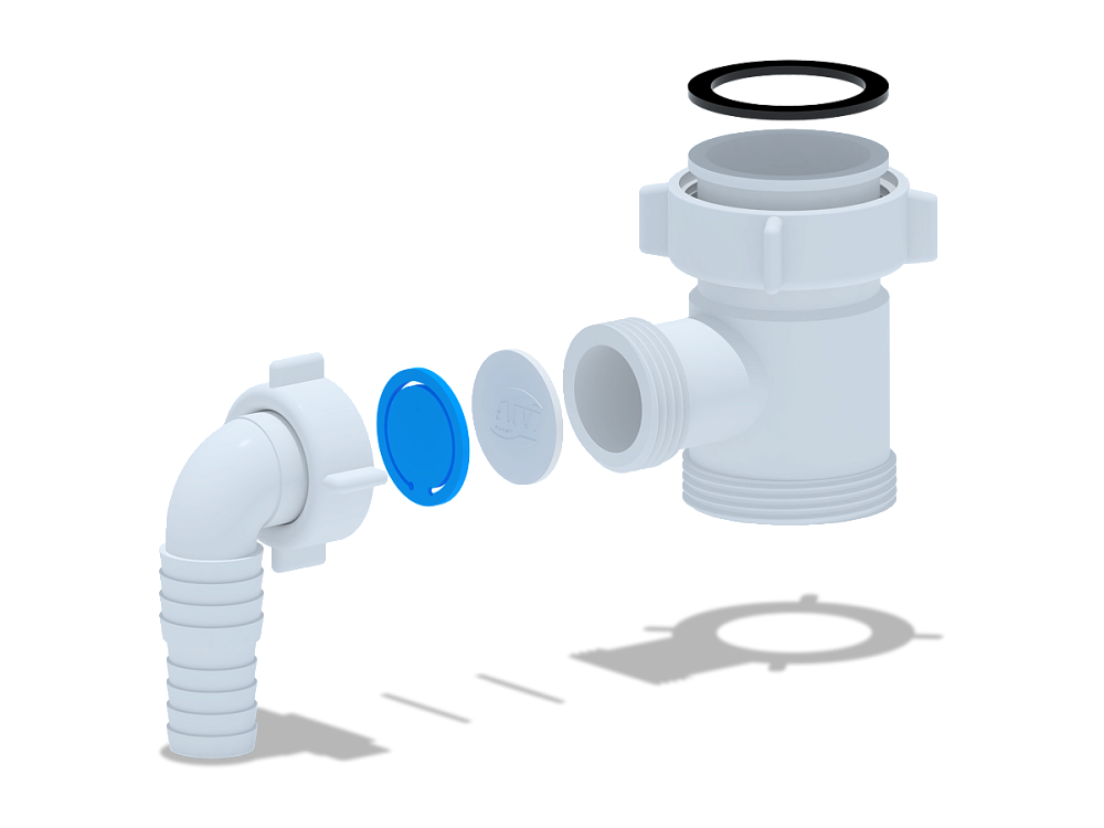 Отвод для стиральной машины АНИ Пласт M110 1 1/2х1 1/2 дюйма