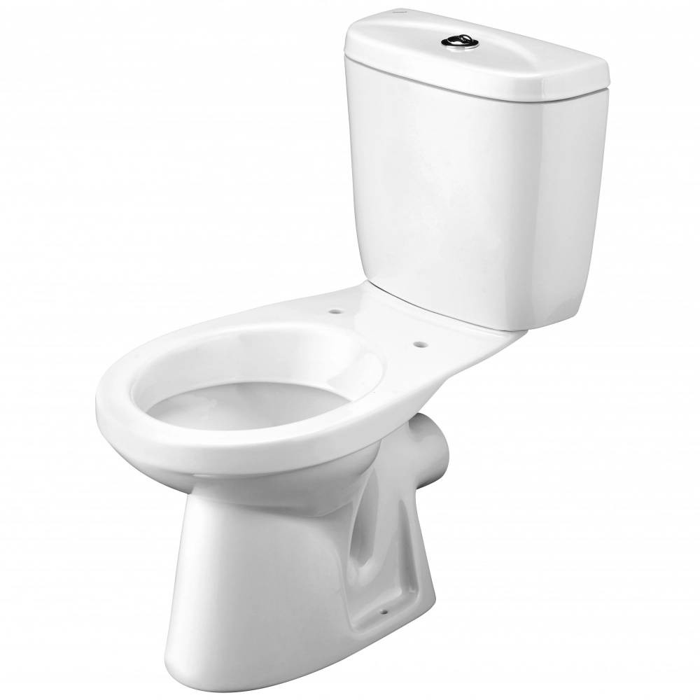 Унитаз SANTEK АНИМО компакт, выпуск гориз. (слив 2-реж., дюропласт) с сиденьем и бачком