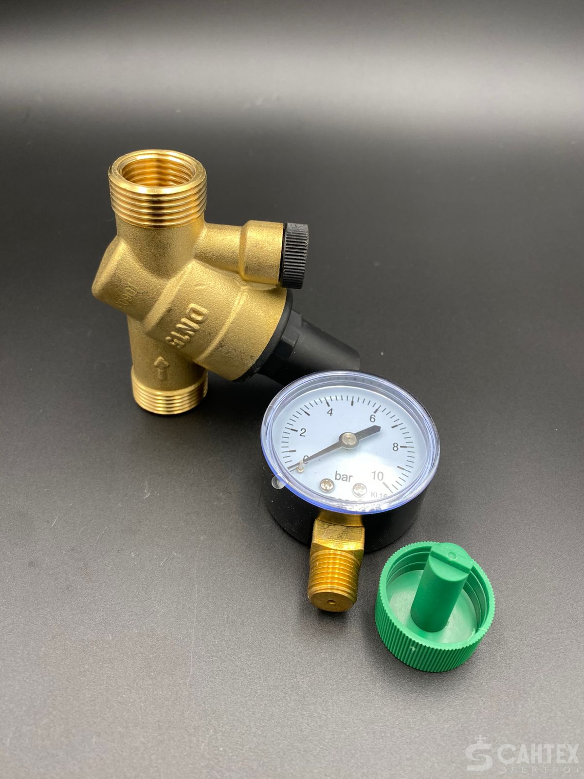 Редуктор снижение давления с манометром 3/4"НРх1/2"ВР TIM ,арт.BL6823A