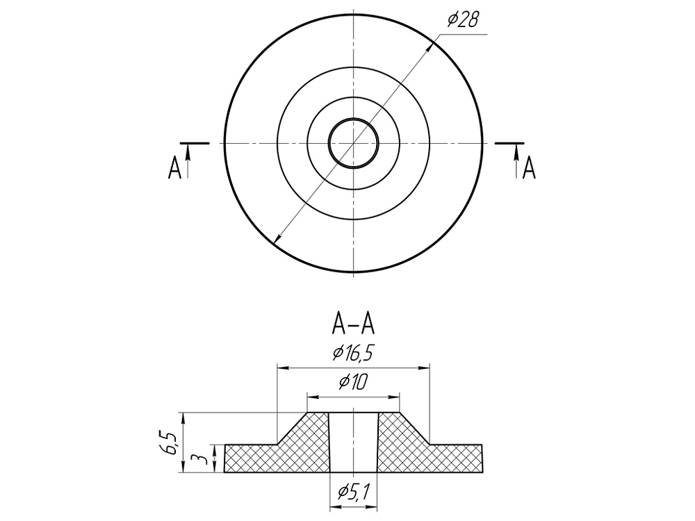 Прокладка крепления бачка унитаза АНИ Пласт M010 28 мм