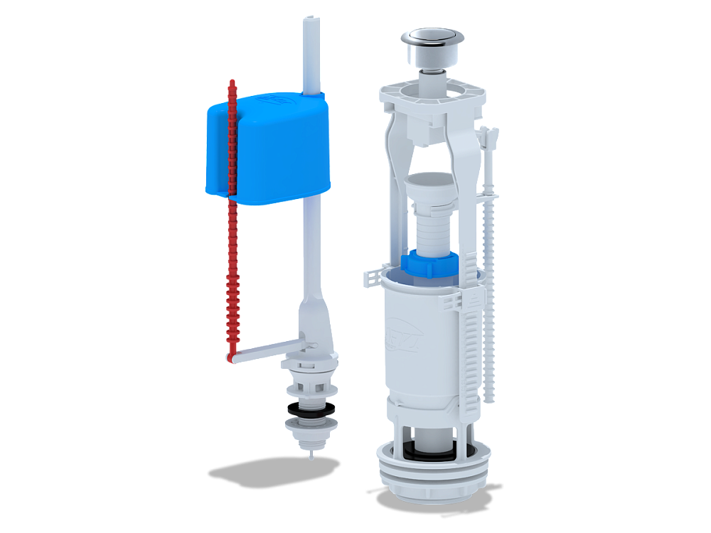 Набор с нижней подводкой АНИ Пласт WC6550M 1/2 дюйма с пластиковым штуцером эконом кнопка металл