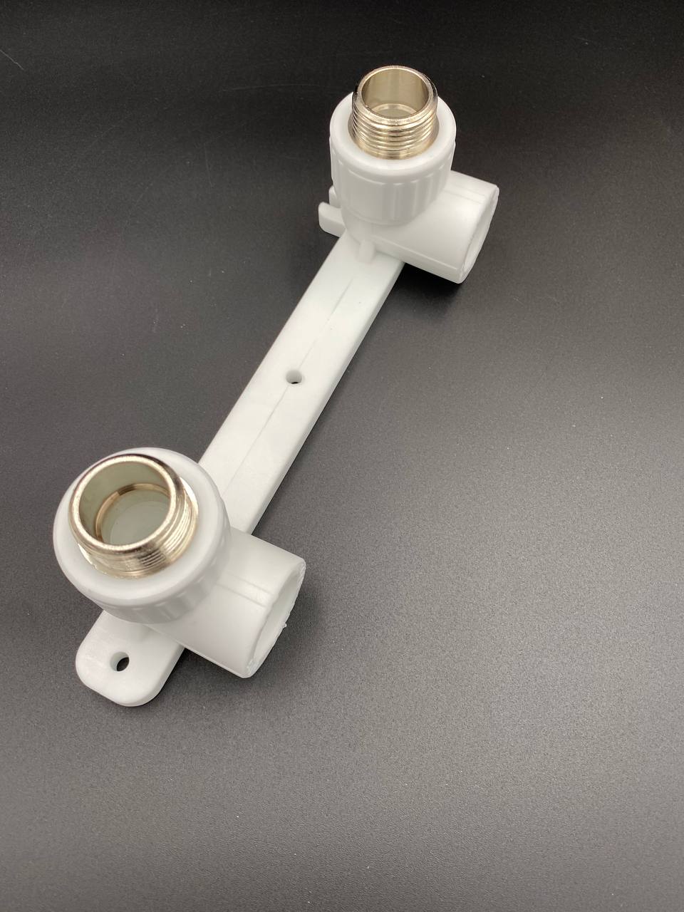 Планка PP-R монтажная белая 25х3/4" НР под смеситель с водорозетками, VALFEX, арт.10124125