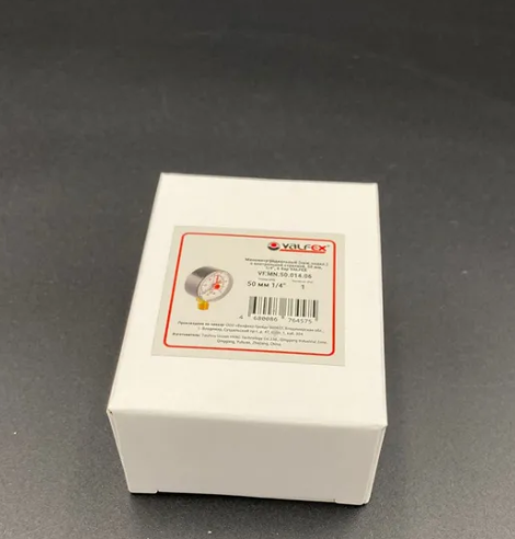 Манометр радиальный (нижнее подключение) 1/4", 6 бар, VALFEX, арт.VF.MN.50.014.06