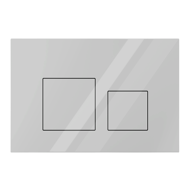 Клавиша смыва для скрытой инсталляции унитаза, АНИ Пласт, квадратная, глянцевая белая, WPG1600G