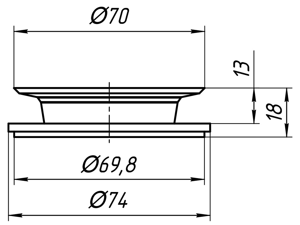 Прокладка двухсторонняя бабочка АНИ Пласт M080