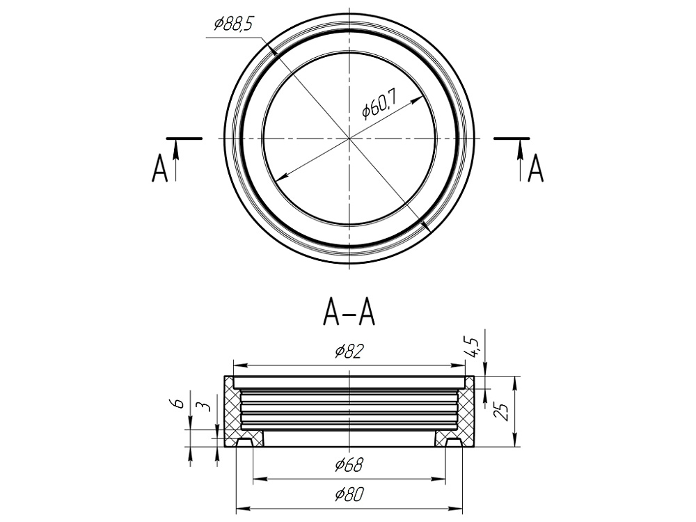 Прокладка бачка унитаза АНИ Пласт M820 25 мм