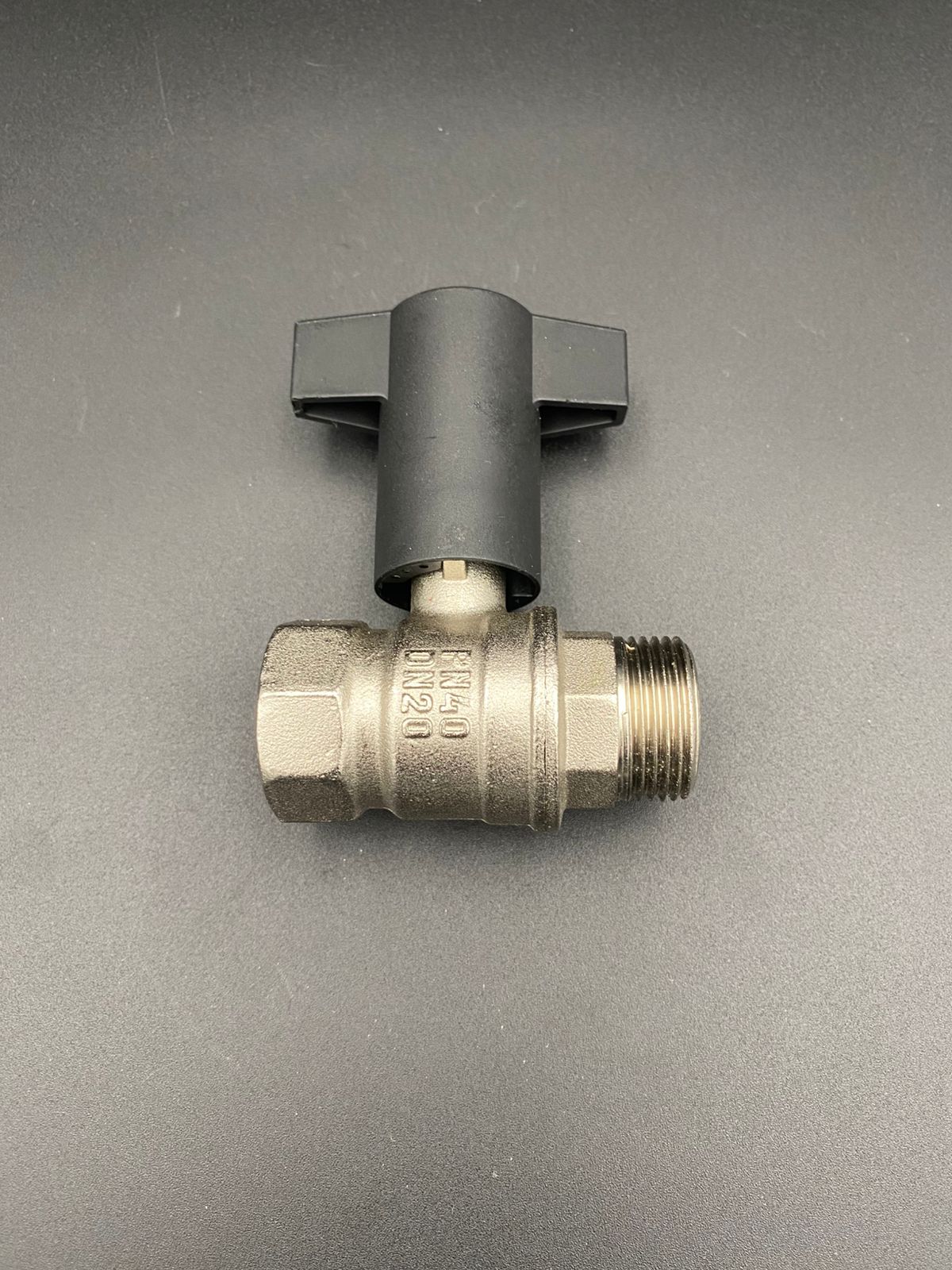 Кран шаровой с удлиненным штоком 3/4" красной ручкой для воды, ручка-бабочка, ВР/НР,VALFEX, арт.VF.236.NT1.034.N/P59.R