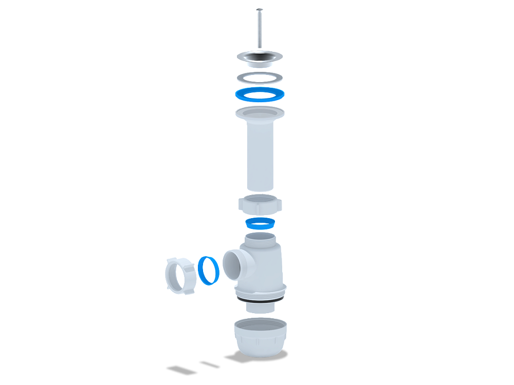 Сифон для мойки АНИ Пласт Грот A0500 1 1/2 дюйма 40 мм