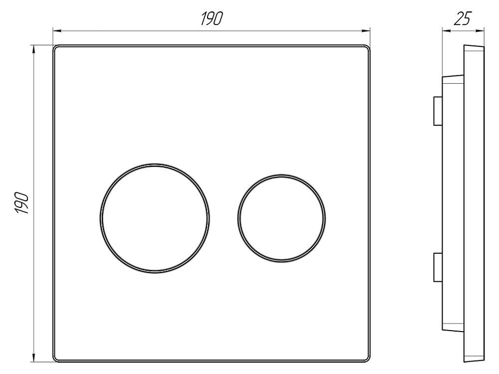 Инсталляция для унитаза 37 см АНИ Пласт WCP1300 1350х370х225 мм с круглой белой клавишей с хромированной окантовкой