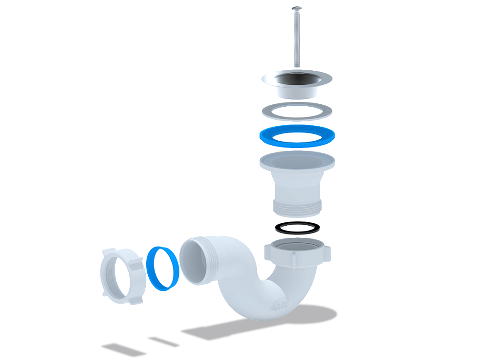 Сифон для душевого поддона АНИ Пласт E110 1 1/2 дюйма 40 мм прямоточный