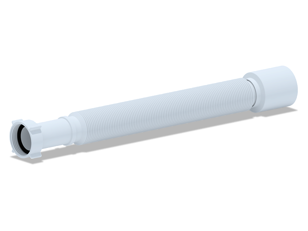Гибкая труба АНИ Пласт K215 удлиненная с гайкой 1 1/4 дюйма 50х492-1325 мм