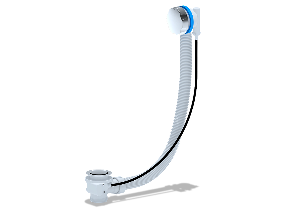 Перелив полуавтомат для ванны АНИ Пласт EM401 580 мм пластиковая хромированная ручка