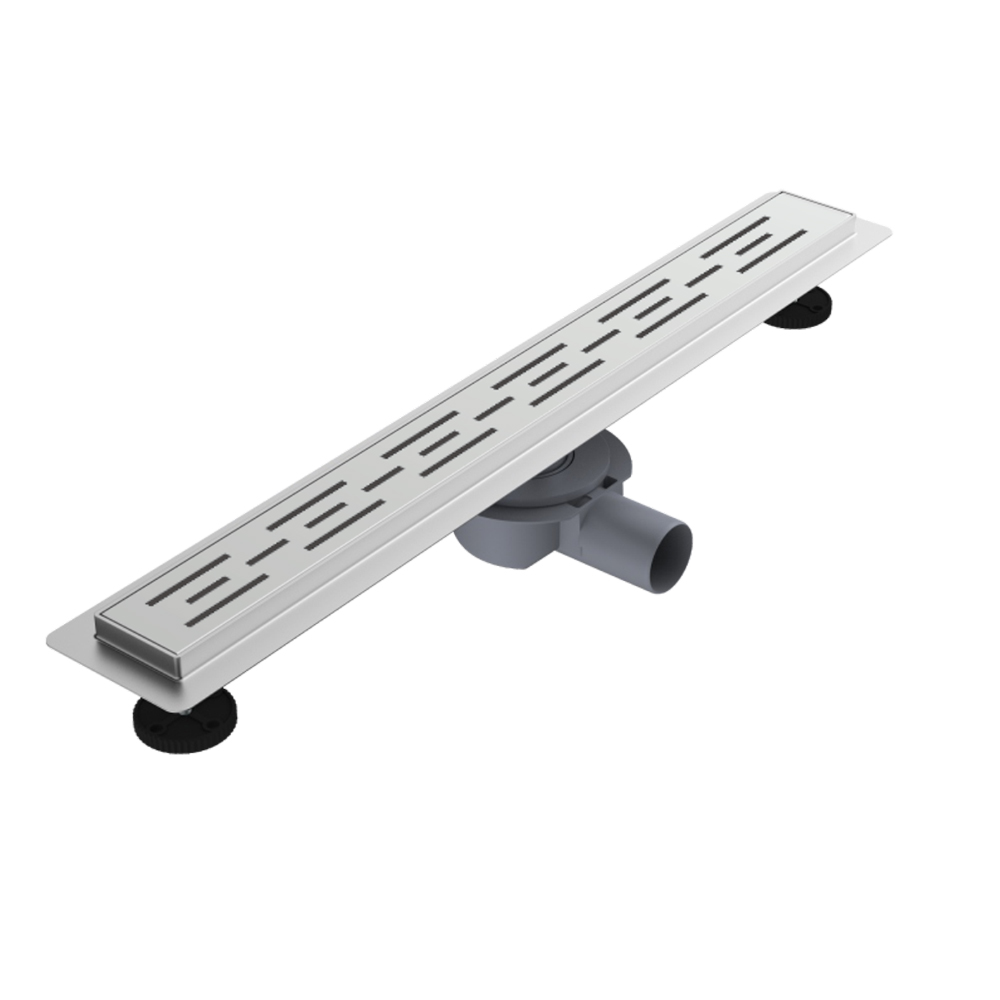 Трап линейный PREMIUM комбинированный затвор, поворотный излив, решетка №4, сталь