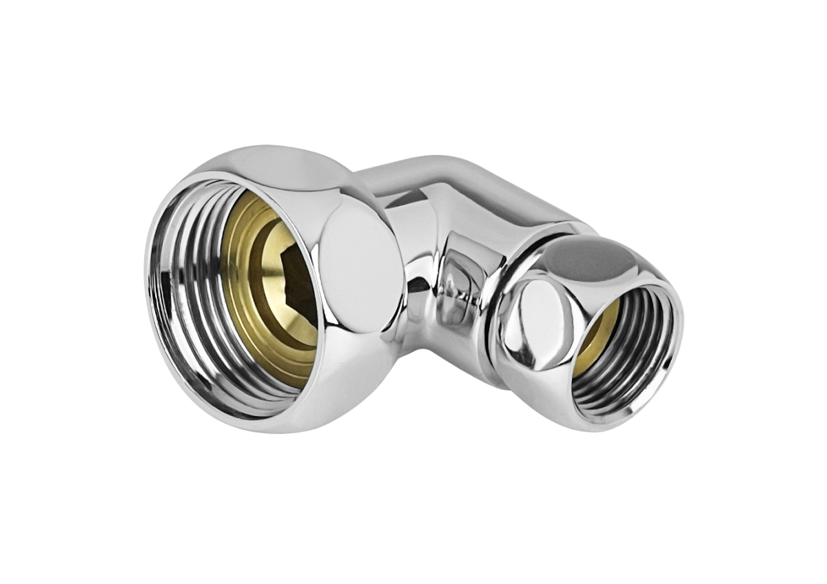 Соединение угловое с двумя накидными гайками