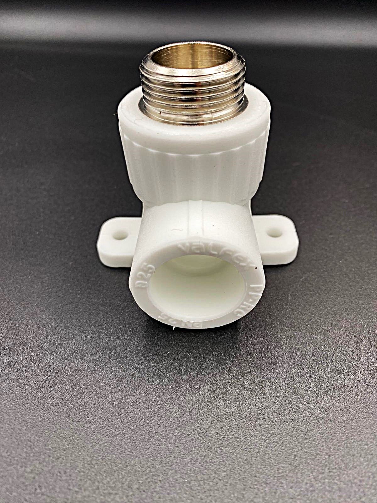 Угольник комбинированный с креплением 25 мм х 3/4" НР, VALFEX, арт.10121125