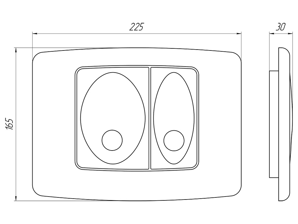 Система скрытой установки унитаза АНИ Пласт WCP1110 1350х522х225 мм с овальной белой кнопкой