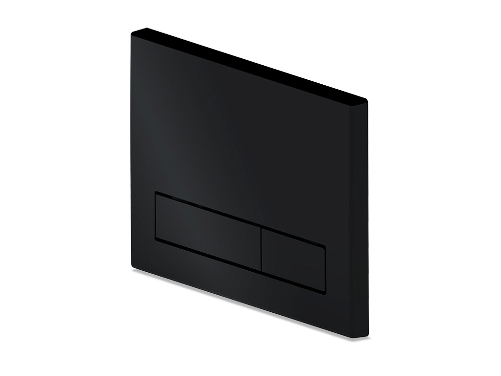 Клавиша смыва АНИ Пласт WPG1533G для инсталляции, плоские прямоугольные кнопки, чёрный глянец, WPG1533G