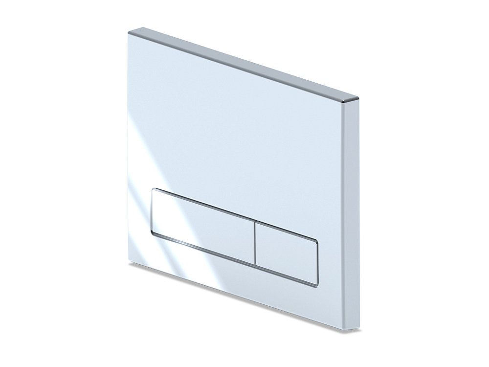 Клавиша смыва АНИ Пласт для инсталляции, плоская кнопка, хром глянец, WPG1511G