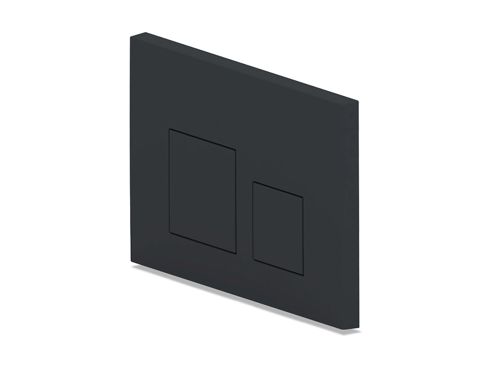 Клавиша смыва для скрытой инсталляции унитаза, АНИ Пласт, квадратная, черная матовая, WP1633