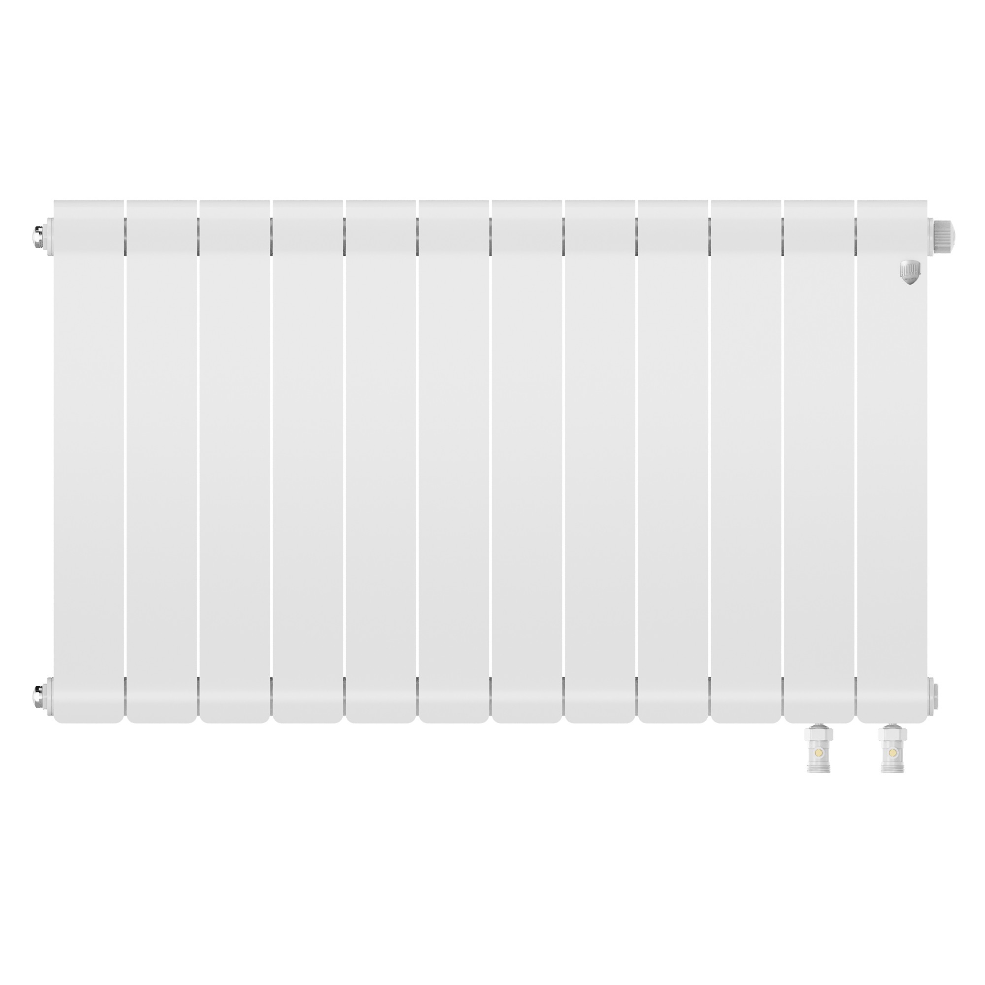 Радиатор биметаллический Royal Thermo Infinity 500 Bianco Traffico VR80 - 12 секц.