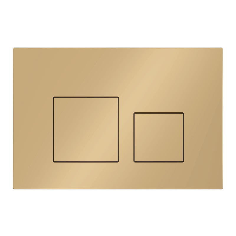 Клавиша смыва для скрытой инсталляции унитаза, АНИ Пласт, квадратная, золото матовое, WP1655