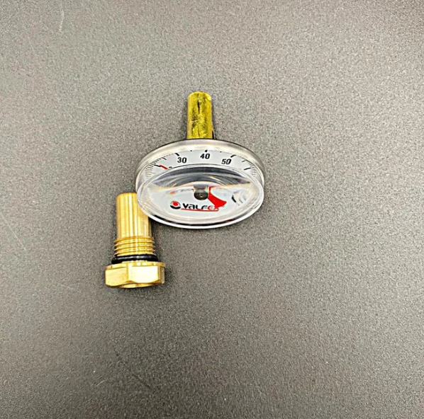 Термометр биметаллический с погружной гильзой 40 мм (заднее подключение) ,VALFEX, арт.VF.TG.40.014.080