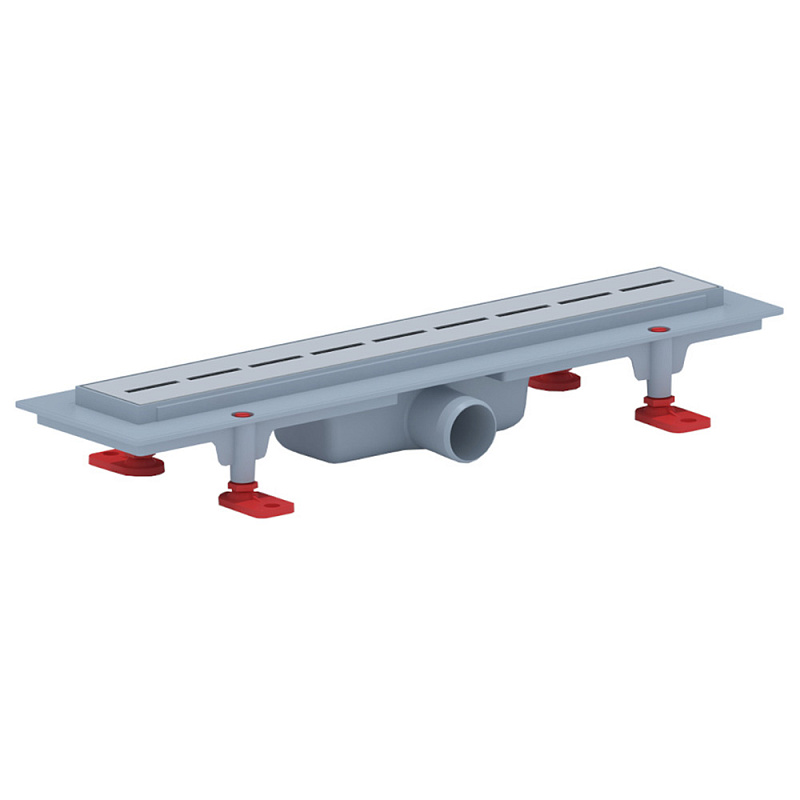 Трап линейный пластиковый АНИ Пласт TLQ1545M DN40 с сухим затвором и матовой решёткой Киль 450х62 мм