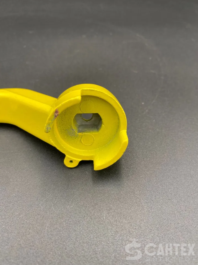 Ручка-рычаг для шарового крана 11/2"; 2" (желтая) под пломбу (посадочное гнездо как на фото), VALFEX, арт.VF.RR4Gp40.50.59