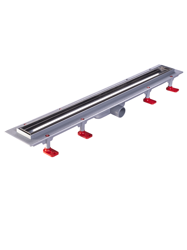 Трап линейный пластиковый АНИ Пласт TL1075 выпуск 40 мм решётка МОЛ под плитку 750 мм