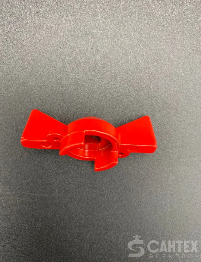 Ручка-бабочка под пломбу 1/2";3/4" для шарового крана (красная) VALFEX, арт.VF.RB2W.15.20